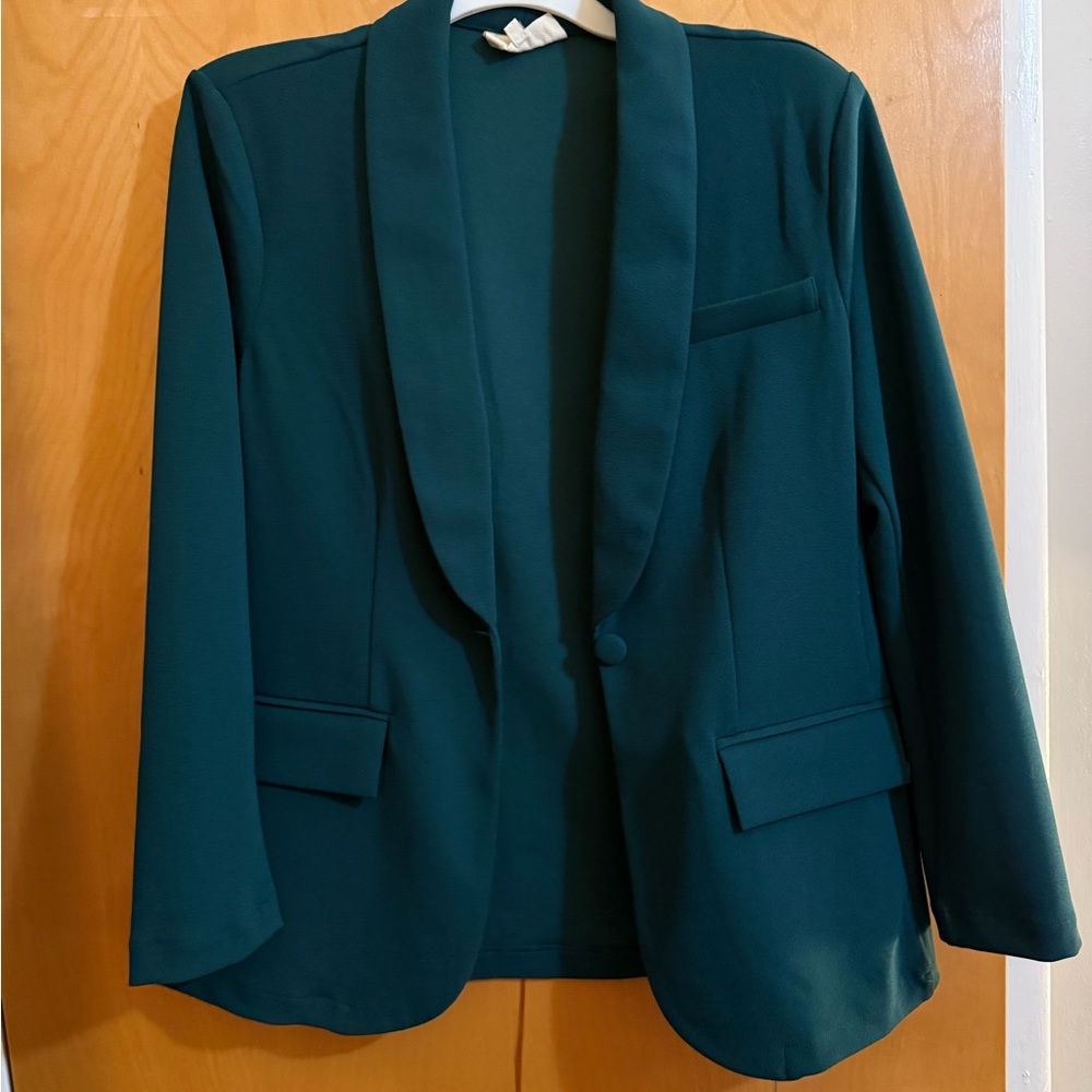 Elegant Dark Green/Teal Women's Blazer